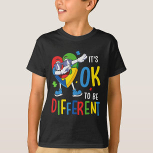 Autism Awareness Heart Dabbing Acceptance Men Wome T-Shirt