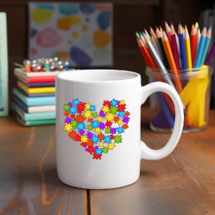 Autism Awareness Heart Mug