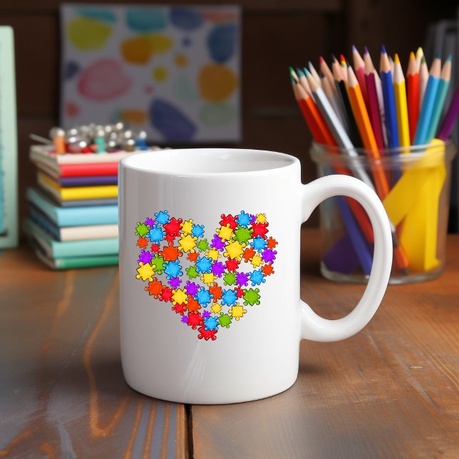 Autism Awareness Heart Mug (Creator Uploaded)