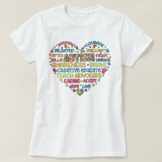 Autism Awareness Heart Puzzle Piece Pride T-Shirt