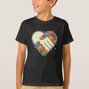 Autism Awareness Heart Puzzle Piece Valentines T-Shirt