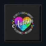 Autism Awareness Heart Respect Love Support Teache Magnet<br><div class="desc">Autism Awareness Heart Respect Love Support Teacher Kids</div>