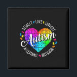Autism Awareness Heart Respect Love Support Teache Magnet<br><div class="desc">Autism Awareness Heart Respect Love Support Teacher Kids</div>