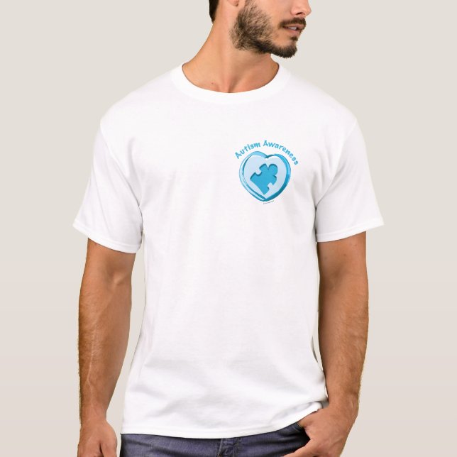 Autism Awareness Heart T-Shirt (Front)
