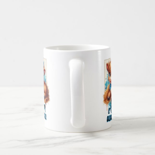 Autism awareness highland cow mug (Handle)