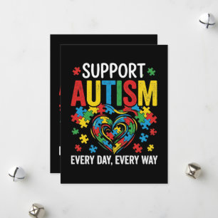 Autism awareness holiday card