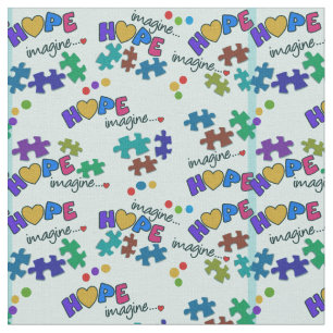 Autism Awareness Hope Fabric