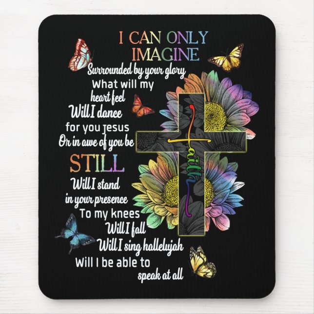 Autism Awareness I Can Only Imagine Jesus Faith Mouse Mat (Front)