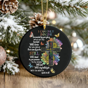 Autism Awareness I Can Only Imagine Jesus Faith T- Ceramic Tree Decoration