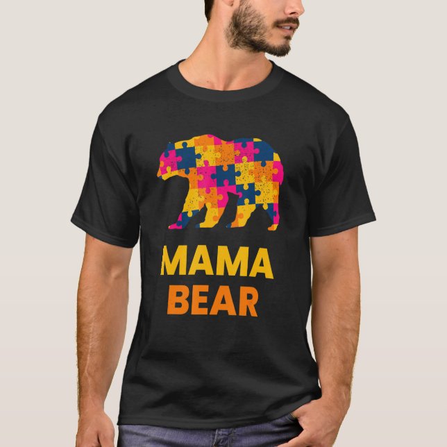 Autism Awareness I Love Someone With Autism Bear 3 T-Shirt (Front)