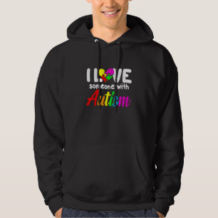 Autism Awareness I Love Someone With Autism Suppor Hoodie