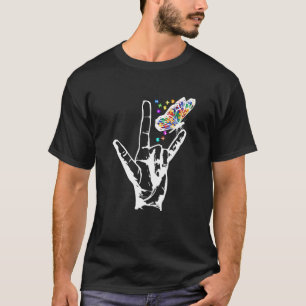Autism Awareness I Love You Hand Sign Language But T-Shirt