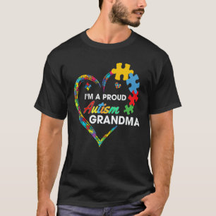 Autism Awareness  I m A Proud Grandma Love Puzzle  T-Shirt
