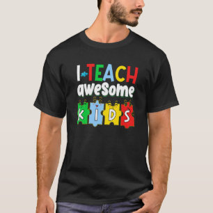 Autism Awareness I Teach Awesome Kids Teacher Men T-Shirt