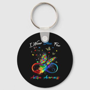 Autism Awareness - I Wear Blue For Autism Awarenes Key Ring