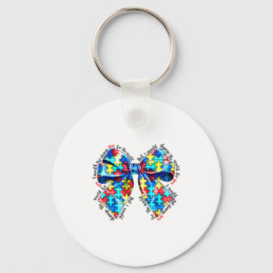 Autism Awareness I Would Change The World For You Key Ring