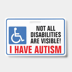 Autism Awareness ID Badge