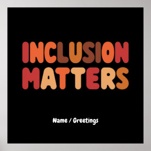 Autism Awareness Inclusion & Kindness Matters  Poster