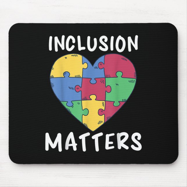 Autism Awareness, Inclusion S _1  Mouse Mat (Front)