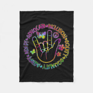 Autism Awareness Inclusion S Teacher Insational _7 Fleece Blanket