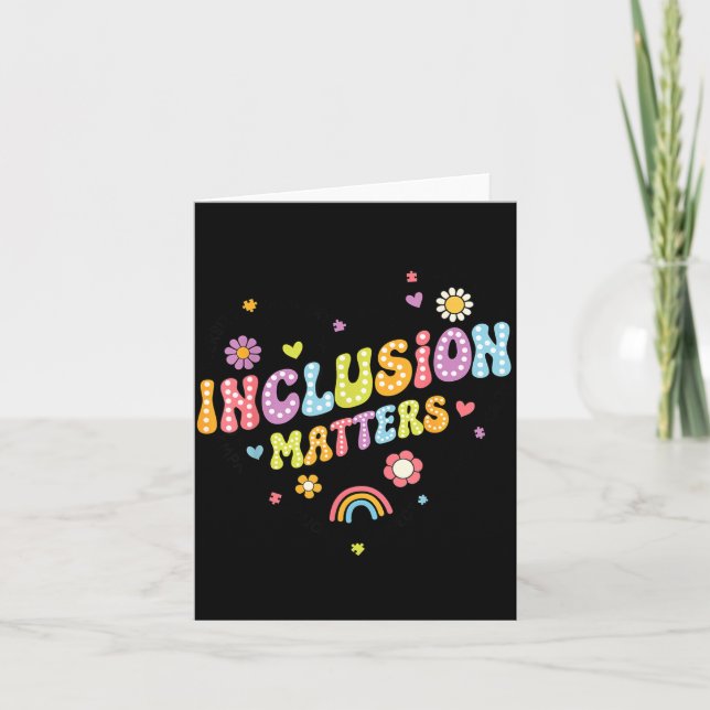 Autism Awareness Inclusion Special Education Card (Front)