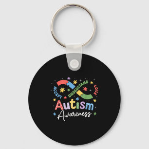 Autism Awareness Infinity Symbol Accept Understand Key Ring