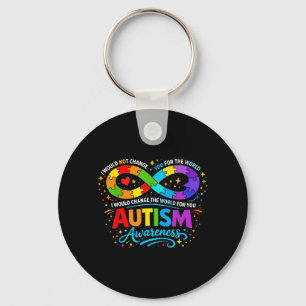 Autism Awareness Infinity Symbol Puzzle Key Ring