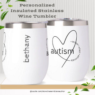 Autism Awareness Insulated Stainless Wine Tumbler