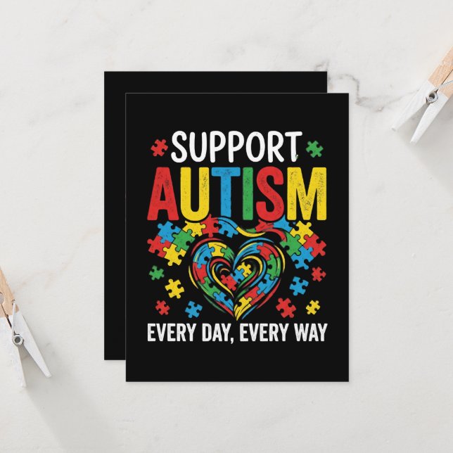 Autism awareness invitation (Front/Back In Situ)