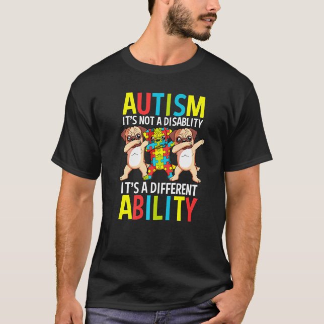 Autism Awareness Its A Different Ability Dabbing P T-Shirt (Front)