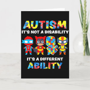 Autism Awareness Its A Different Ability Funny Sup Card