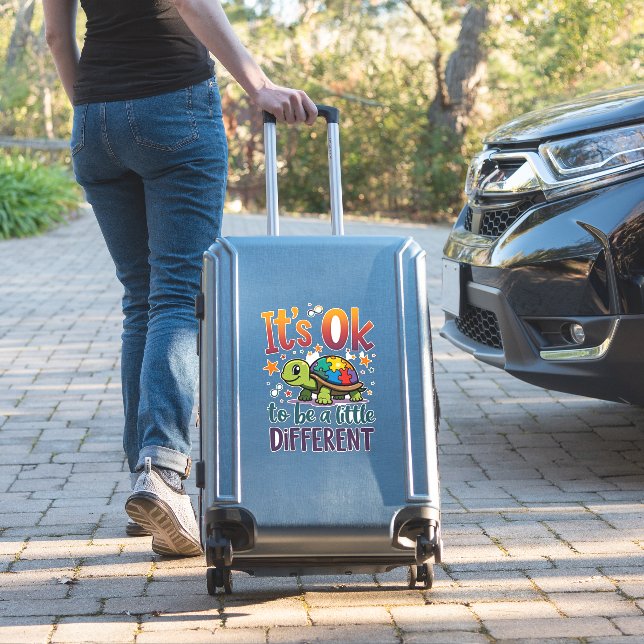 Autism Awareness It's Ok To Be A Little Different  (Suitcase Insitu)