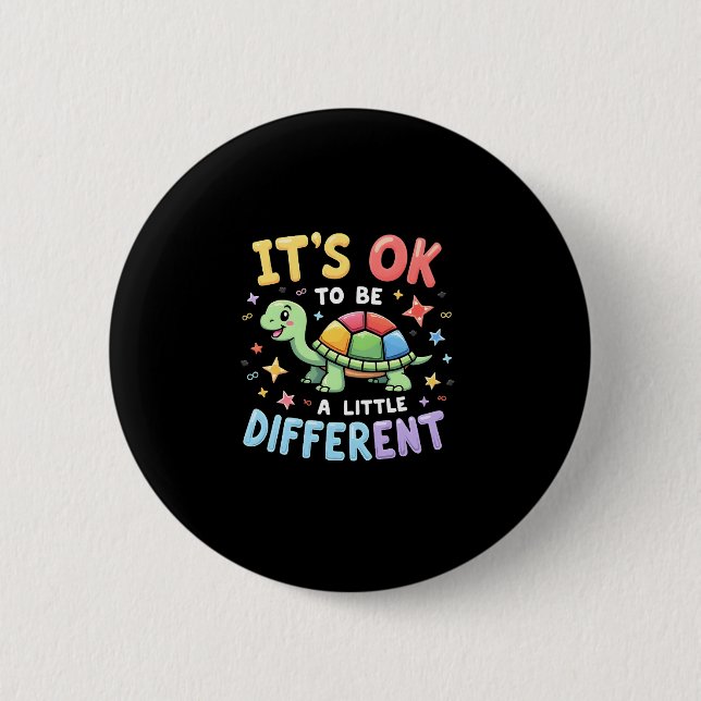 Autism Awareness It's Ok To Be A Little Different  6 Cm Round Badge (Front)