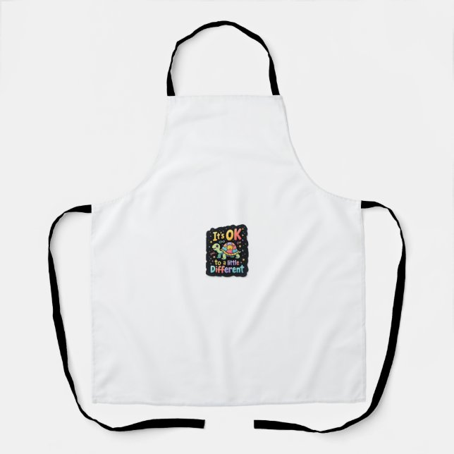 Autism Awareness It's Ok To Be A Little Different  Apron (Front)