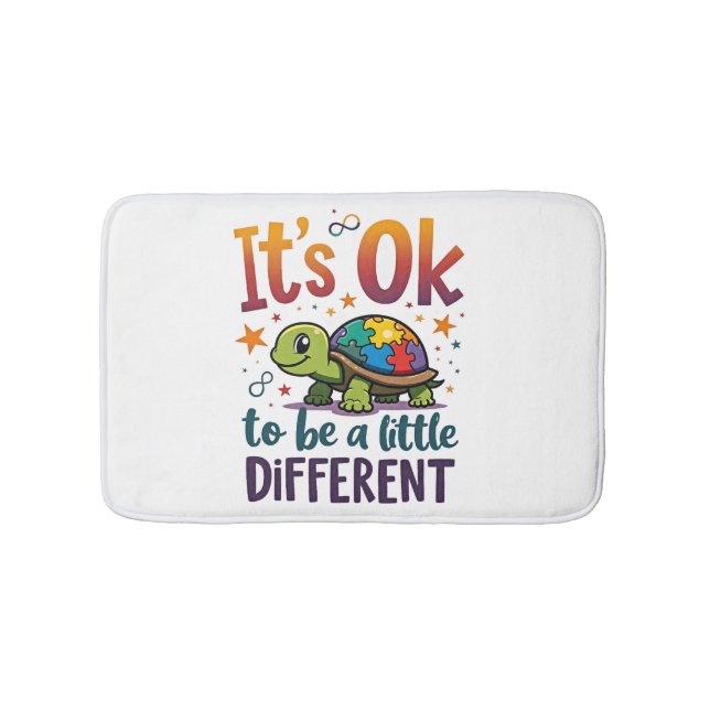 Autism Awareness It's Ok To Be A Little Different  Bath Mat (Front)