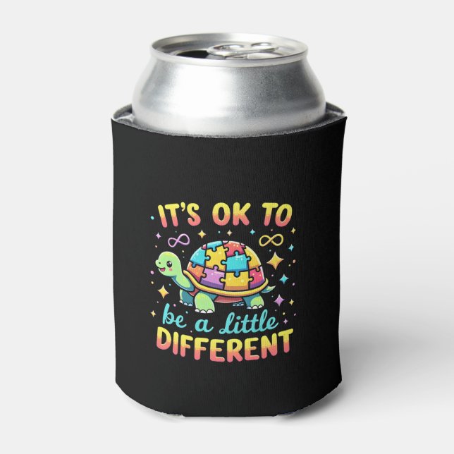 Autism Awareness It's Ok To Be A Little Different  Can Cooler (Can Front)