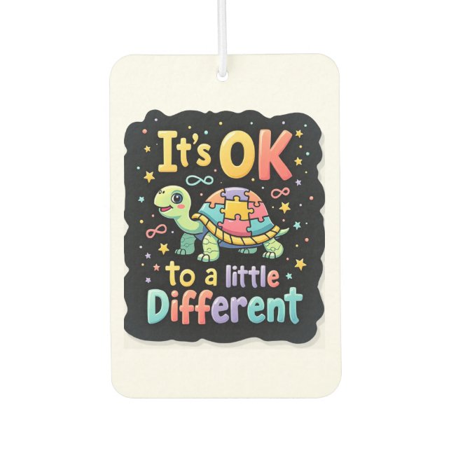 Autism Awareness It's Ok To Be A Little Different  Car Air Freshener (Front)
