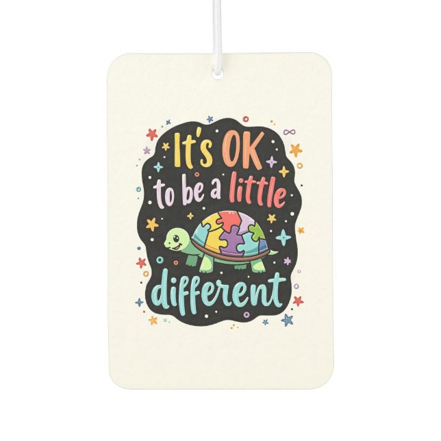 Autism Awareness It's Ok To Be A Little Different  Car Air Freshener (Front)
