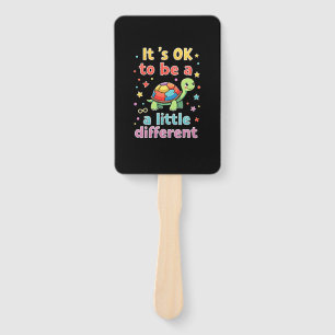 Autism Awareness It's Ok To Be A Little Different Hand Fan