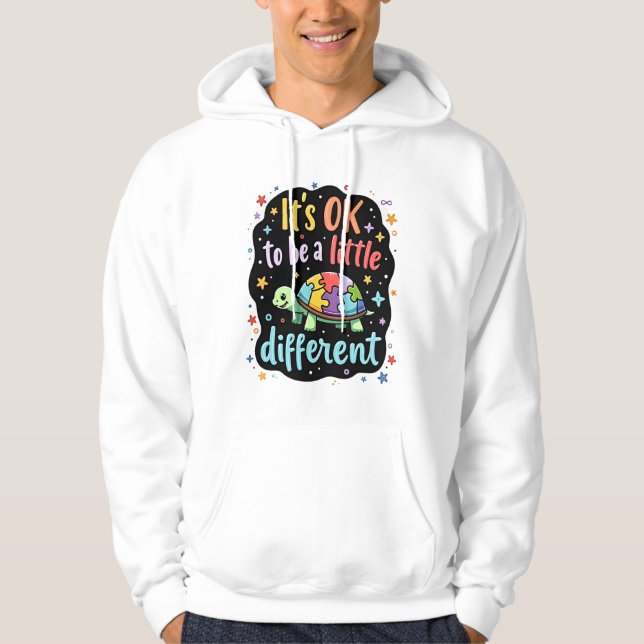 Autism Awareness It's Ok To Be A Little Different  Hoodie (Front)