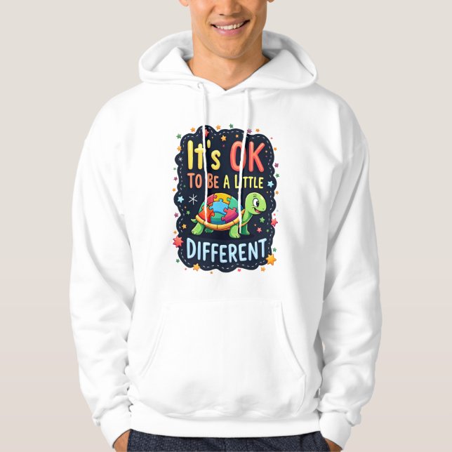 Autism Awareness It's Ok To Be A Little Different  Hoodie (Front)