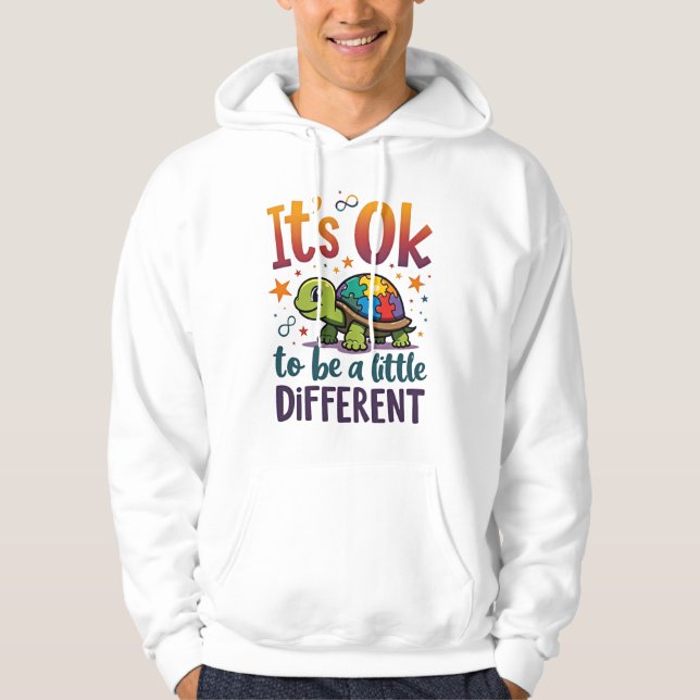 Autism Awareness It's Ok To Be A Little Different  Hoodie (Front)