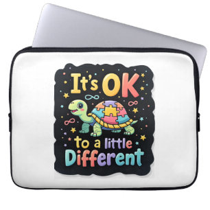 Autism Awareness It's Ok To Be A Little Different Laptop Sleeve