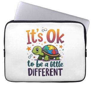 Autism Awareness It's Ok To Be A Little Different Laptop Sleeve