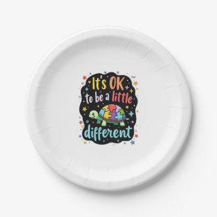Autism Awareness It's Ok To Be A Little Different  Paper Plate