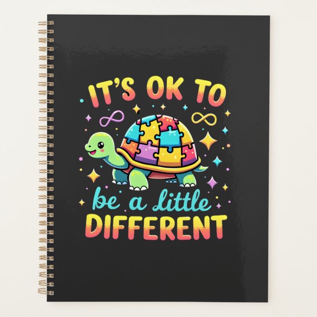 Autism Awareness It's Ok To Be A Little Different  Planner (Front)