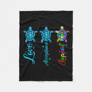 Autism Awareness Its Ok To Be Autism Different Tur Fleece Blanket