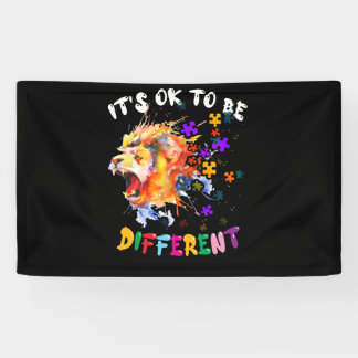 Autism Awareness It's OK to be different Colourful Banner