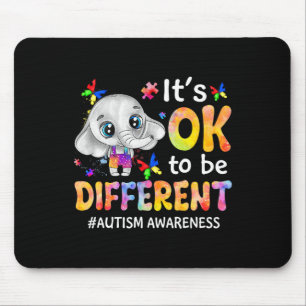 Autism Awareness It's Ok To Be Different Elephant Mouse Mat