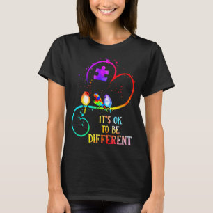 Autism Awareness It's OK To Be Different Love Puzz T-Shirt